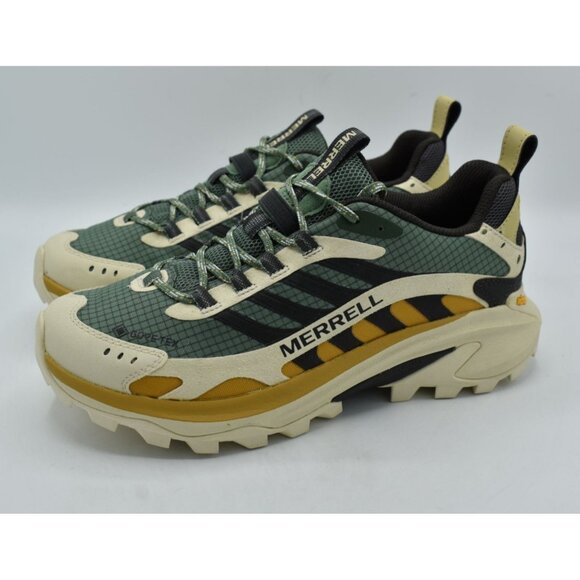 Merrell Women 11 MOAB Speed 2 GTX Gore-Tex Green Waterproof Trail Running Shoes - Picture 2 of 13